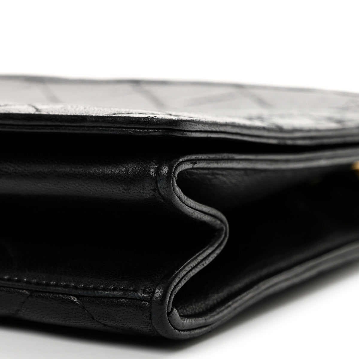 Lambskin Quilted CC Small Single Flap Black