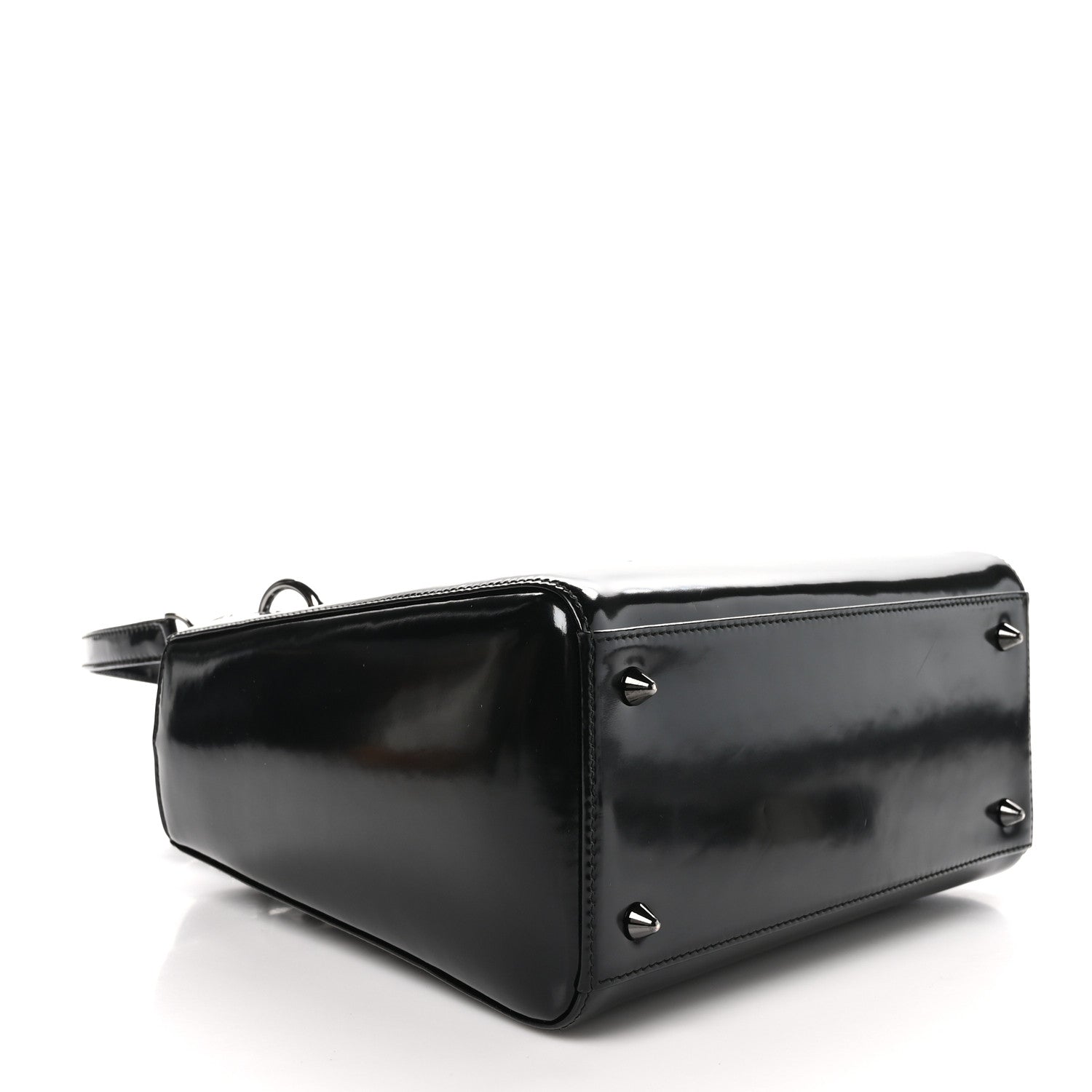 Christian Dior Patent Medium Lady Dior Black 5 of 12