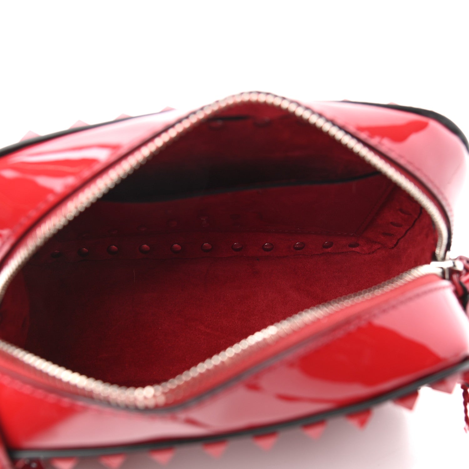 Valentino Garavani Patent Monochrome Rockstud Camera Crossbody Bag Rosso Valentino 4 of 8