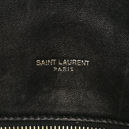 Saint Laurent Lambskin Quilted Small Loulou Puffer Monogram Chain Satchel Black 6 of 9