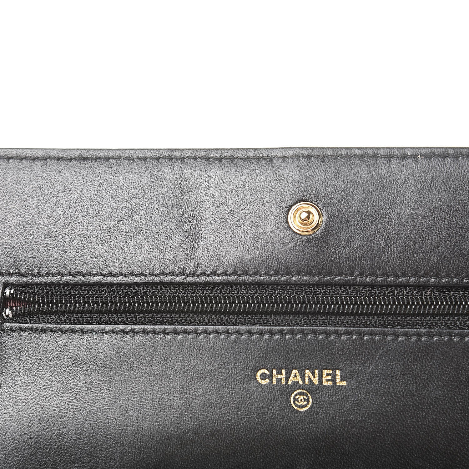 Chanel Lambskin Quilted Wallet On Chain WOC Black 14 of 16