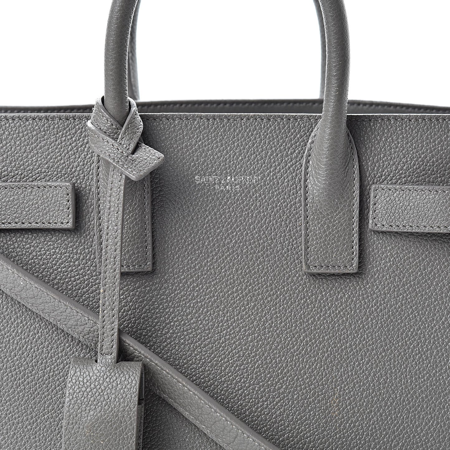 Grained Calfskin Nano Sac De Jour Fog