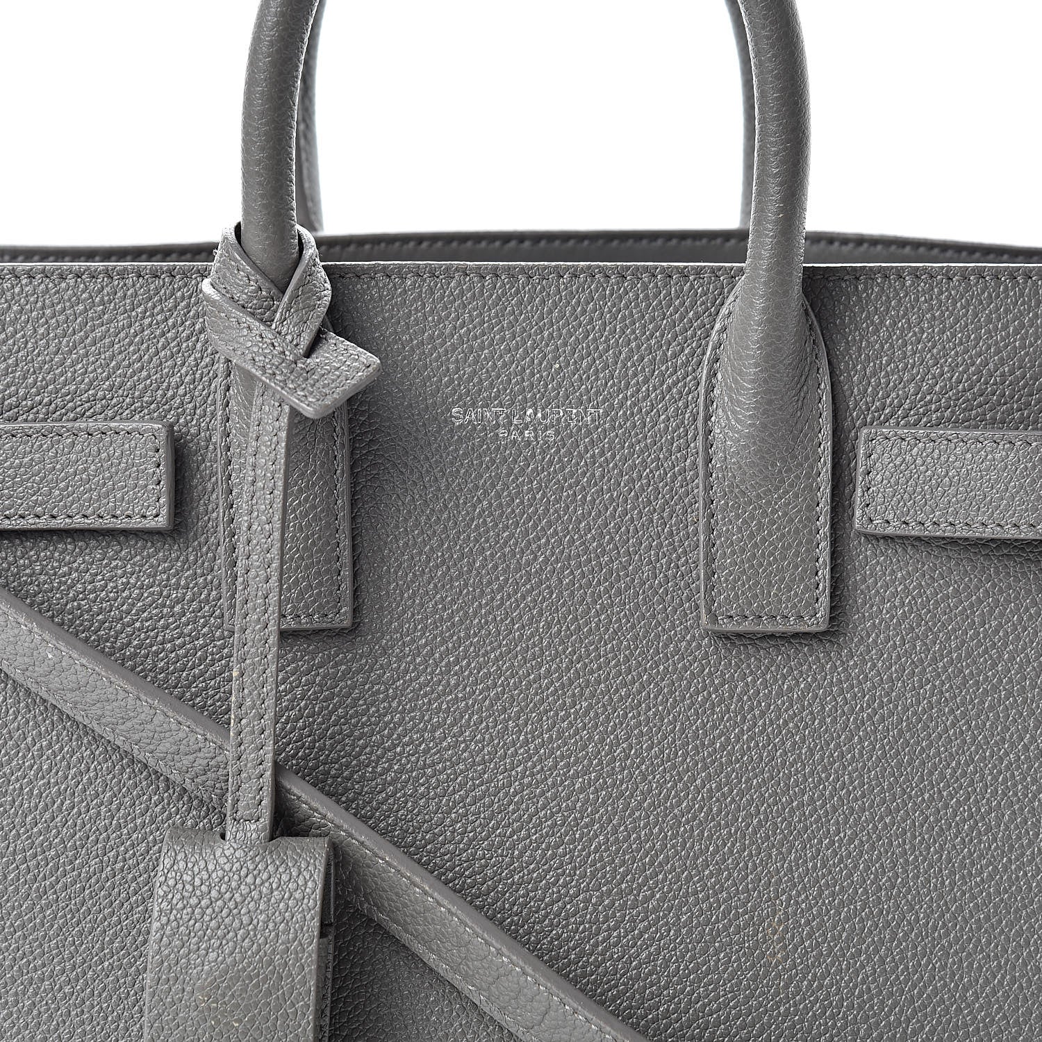 Saint Laurent Grained Calfskin Nano Sac De Jour Fog 8 of 15