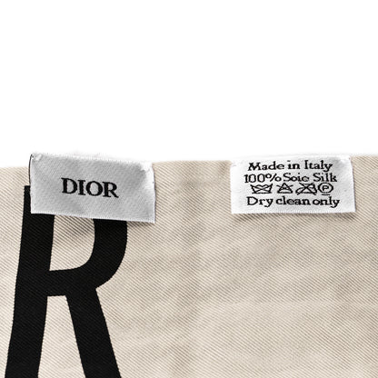 Christian Dior Silk 30 Montaigne Mitzah Scarf Black White 3 of 3