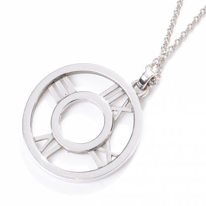 Tiffany 18k White Gold Diamond Atlas Pendant Necklace 6 of 7
