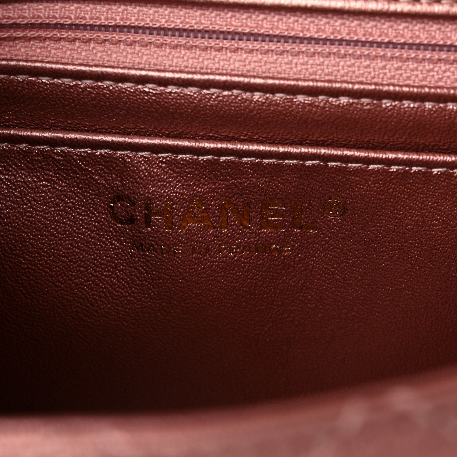 Chanel Metallic Grained Calfskin Quilted 2.55 Reissue Mini Flap Copper Pink 6 of 9