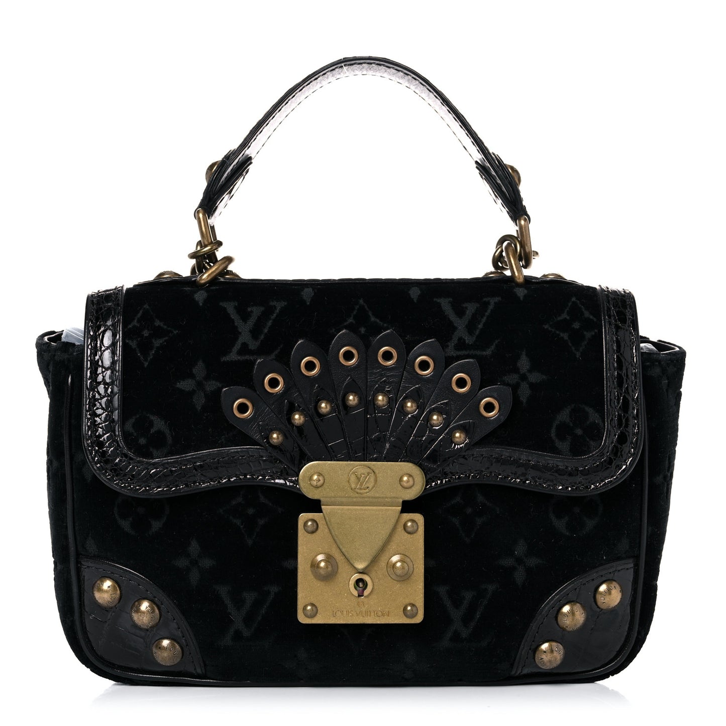 Monogram Velours Alligator Irvine Black