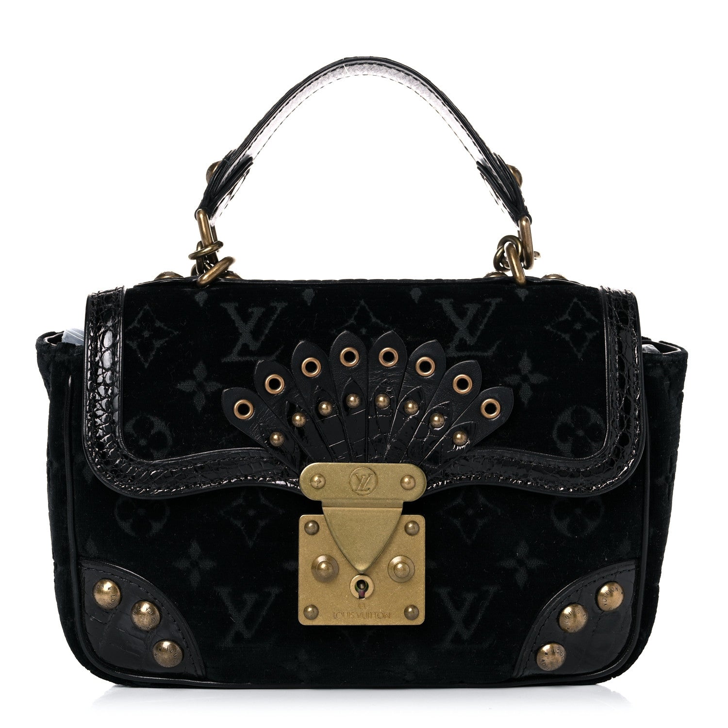 Louis Vuitton Monogram Velours Alligator Irvine Black 1 of 14