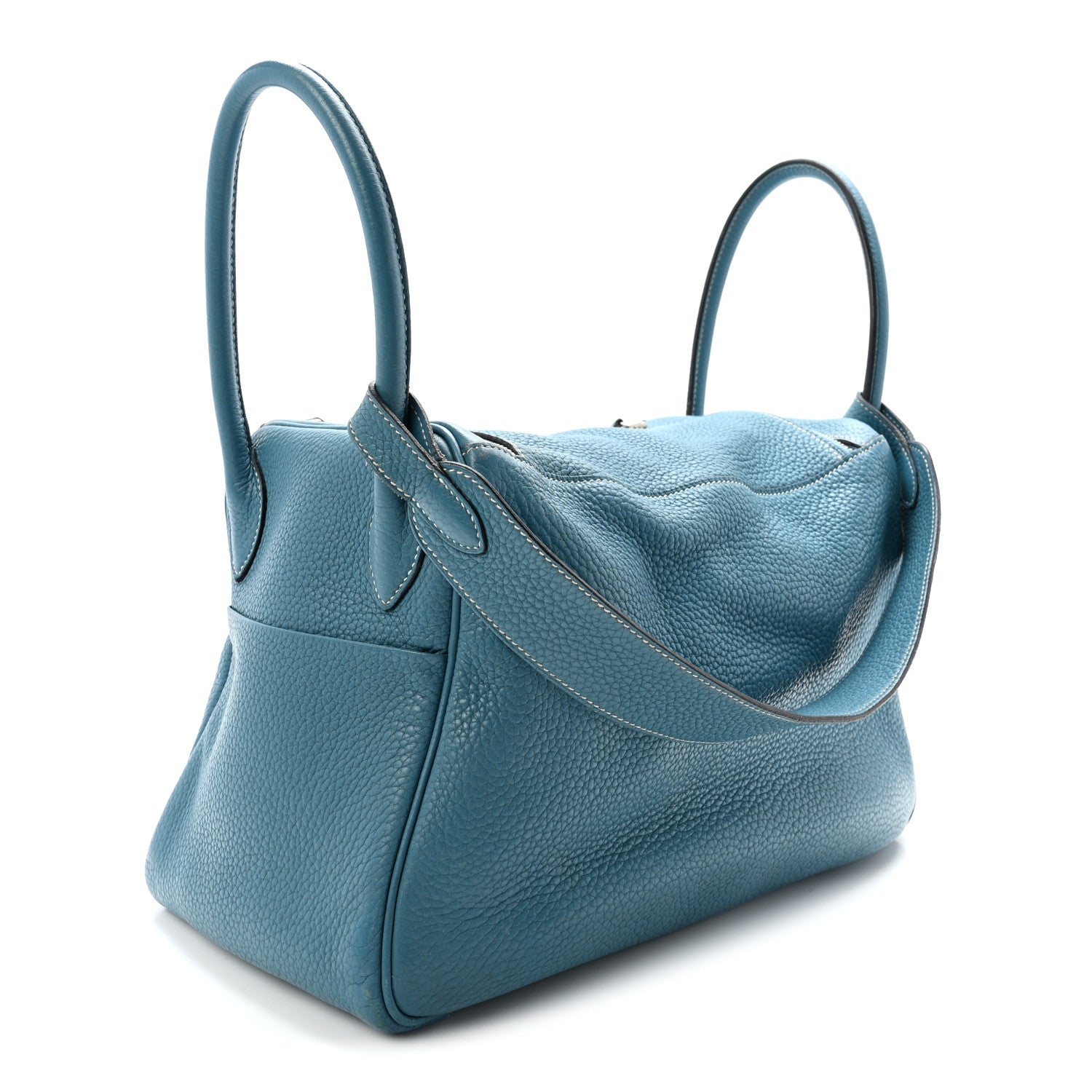 Hermes Taurillon Clemence Lindy 34 Bleu Jean 3 of 10