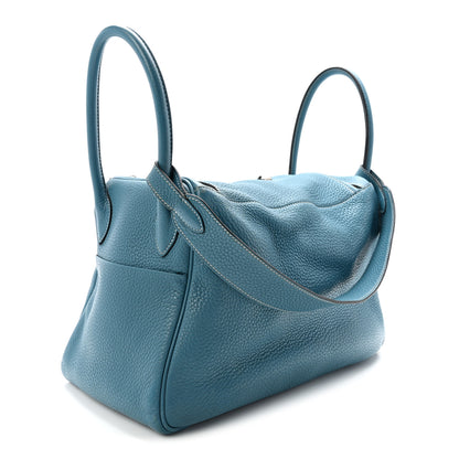 Hermes Taurillon Clemence Lindy 34 Bleu Jean 3 of 10