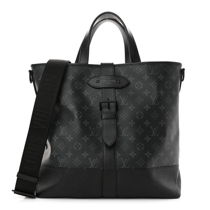 Louis Vuitton Monogram Eclipse Saumur Tote Black 1 of 10