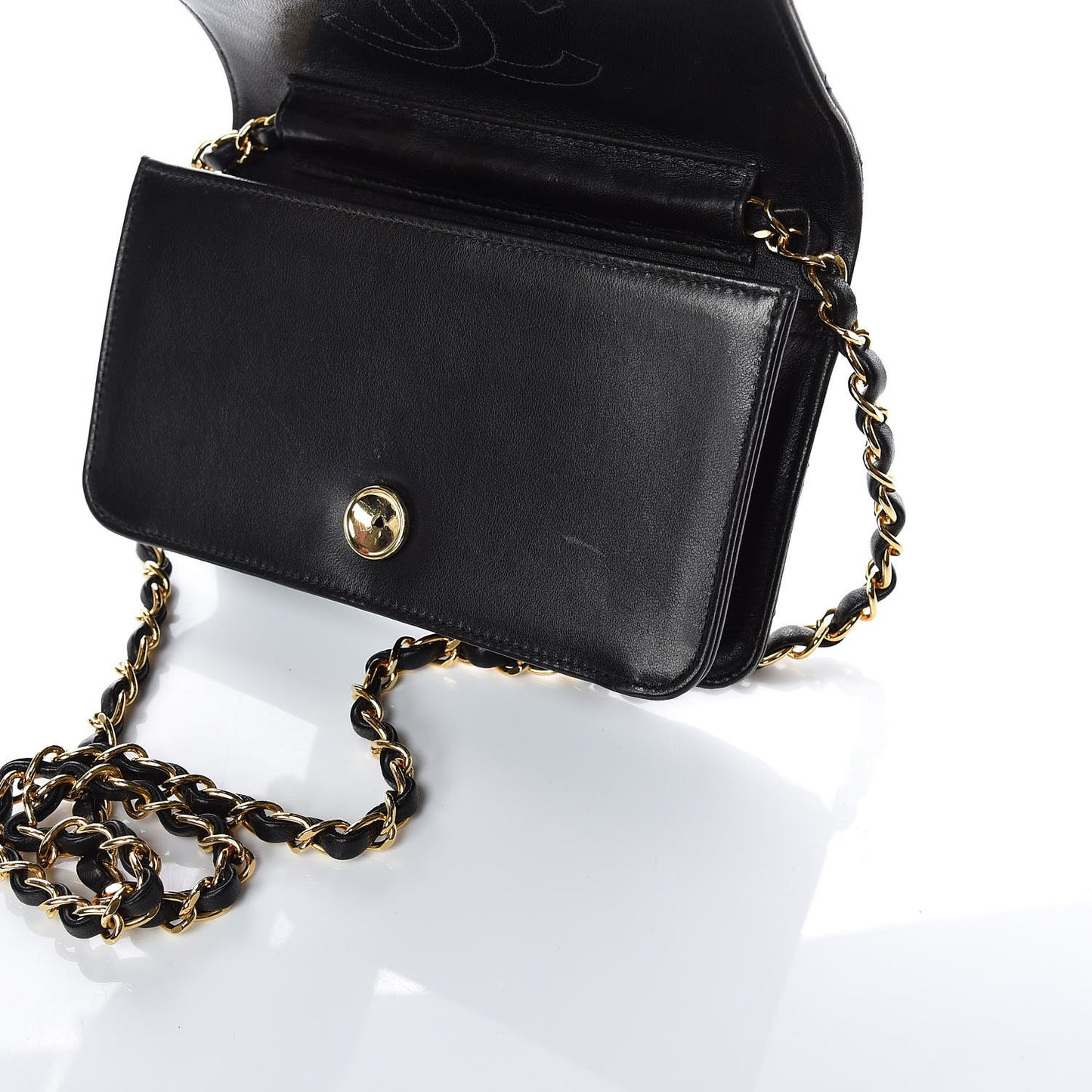 Lambskin Quilted Mini Flap Black