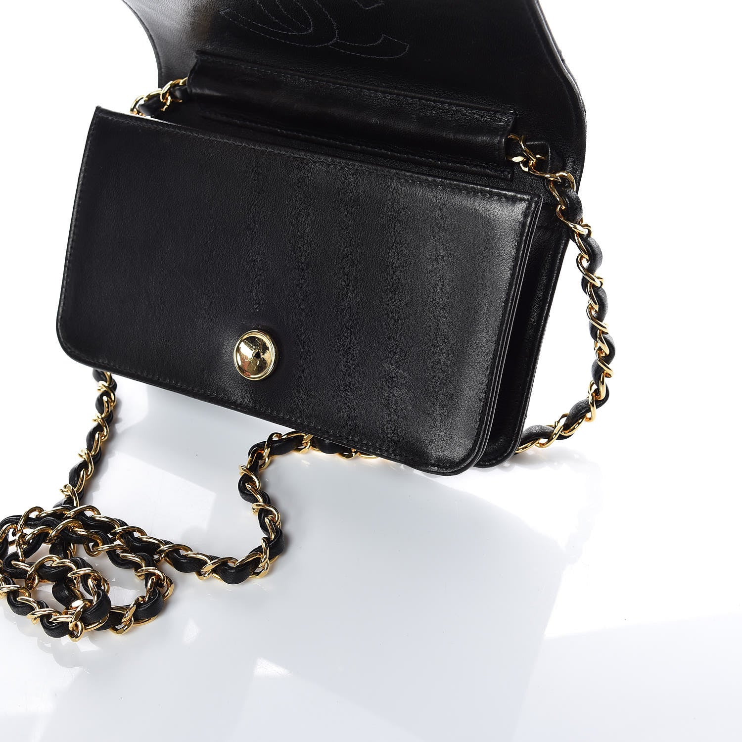 Chanel Lambskin Quilted Mini Flap Black 12 of 14