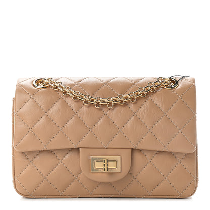 Chanel Aged Calfskin Quilted 2.55 Reissue Mini Flap Beige 1 of 9