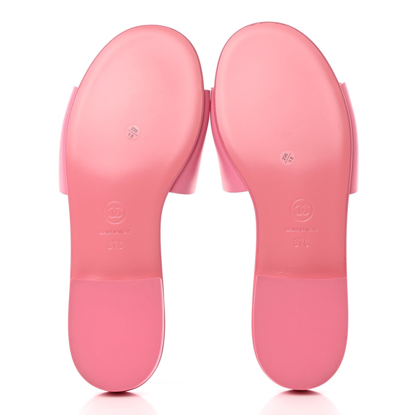 Calfskin Patent Calfskin Logo Mules 37 Pink Black