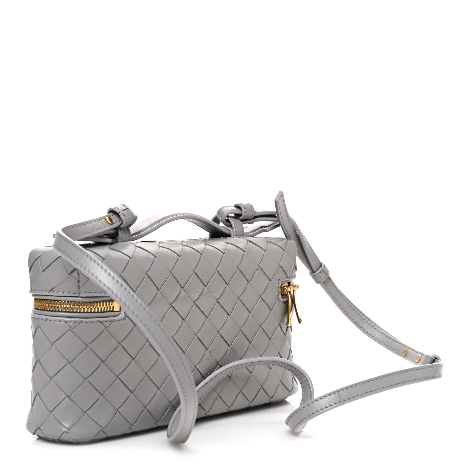 Bottega Veneta Calfskin Intrecciato Bang Bang Vanity Case Limestone 3 of 11