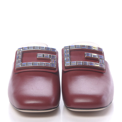 Gucci Malaga Kid Crystal Square G Madelyn Mules 37 Romantic Cerise 2 of 10