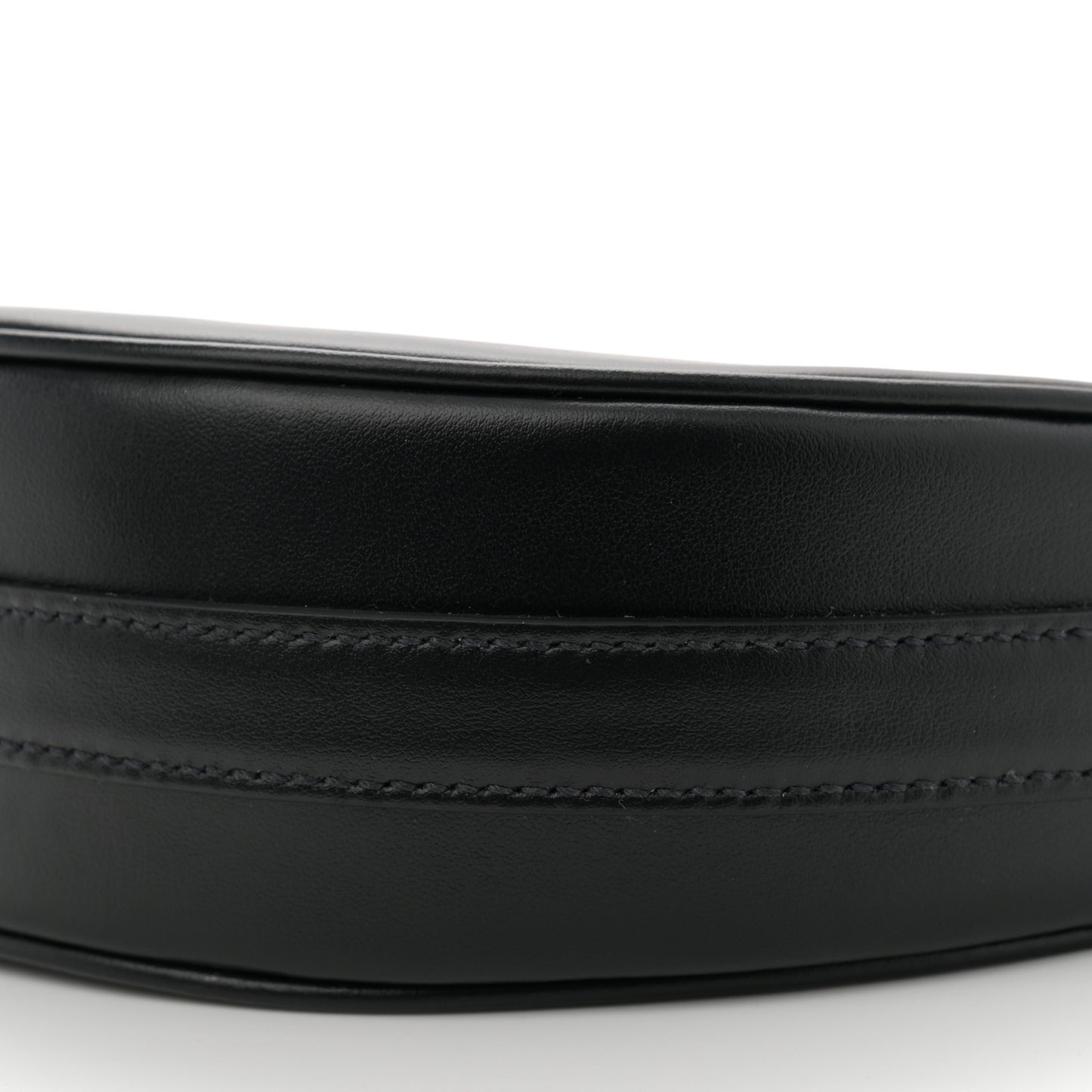 Soft Calfskin Arque Shoulder Bag Black