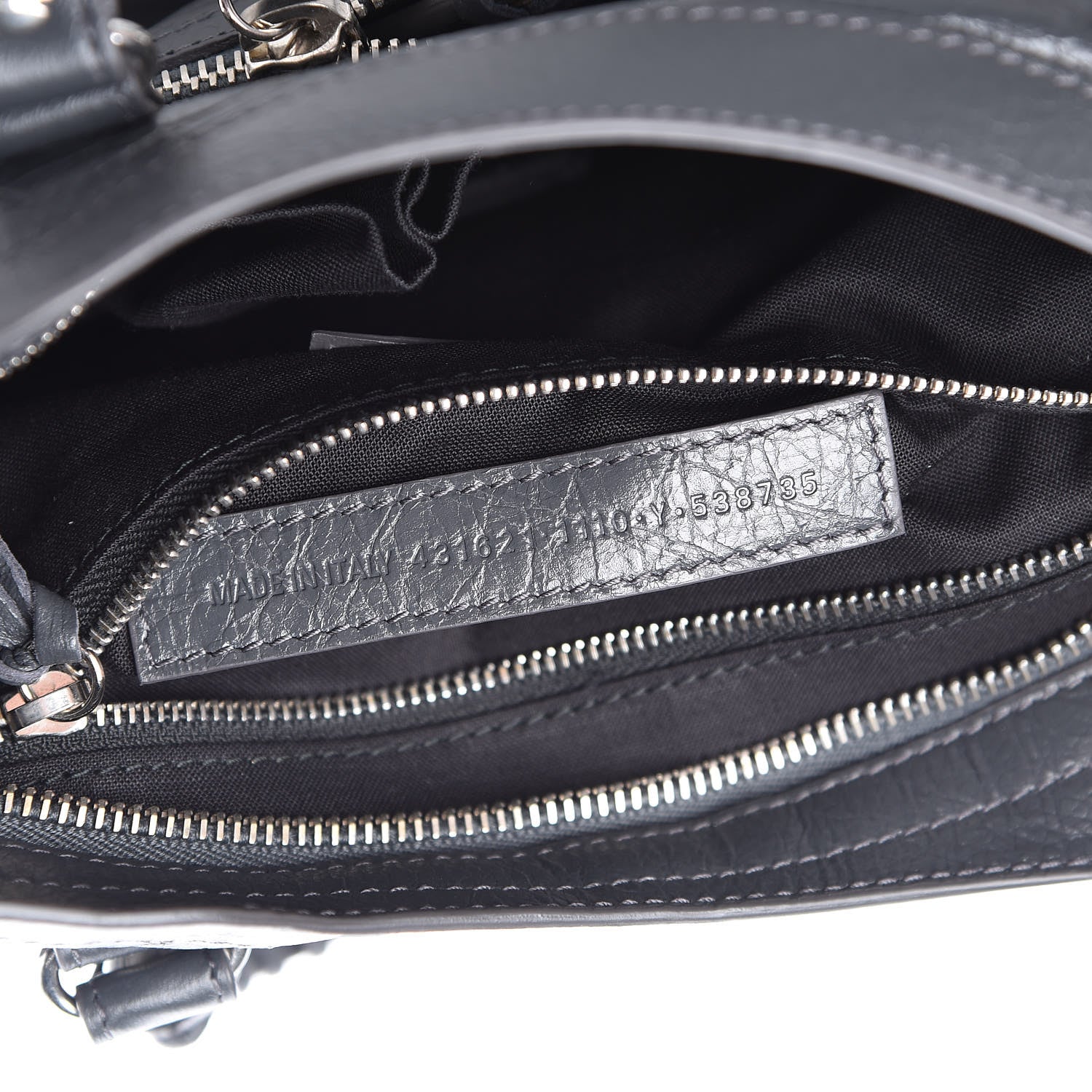 Balenciaga Agneau Classic Silver Hardware S City Graffiti Logo Strap Gris Fossile 9 of 9