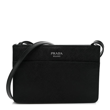 Prada Saffiano Crossbody Bag Black 1 of 8