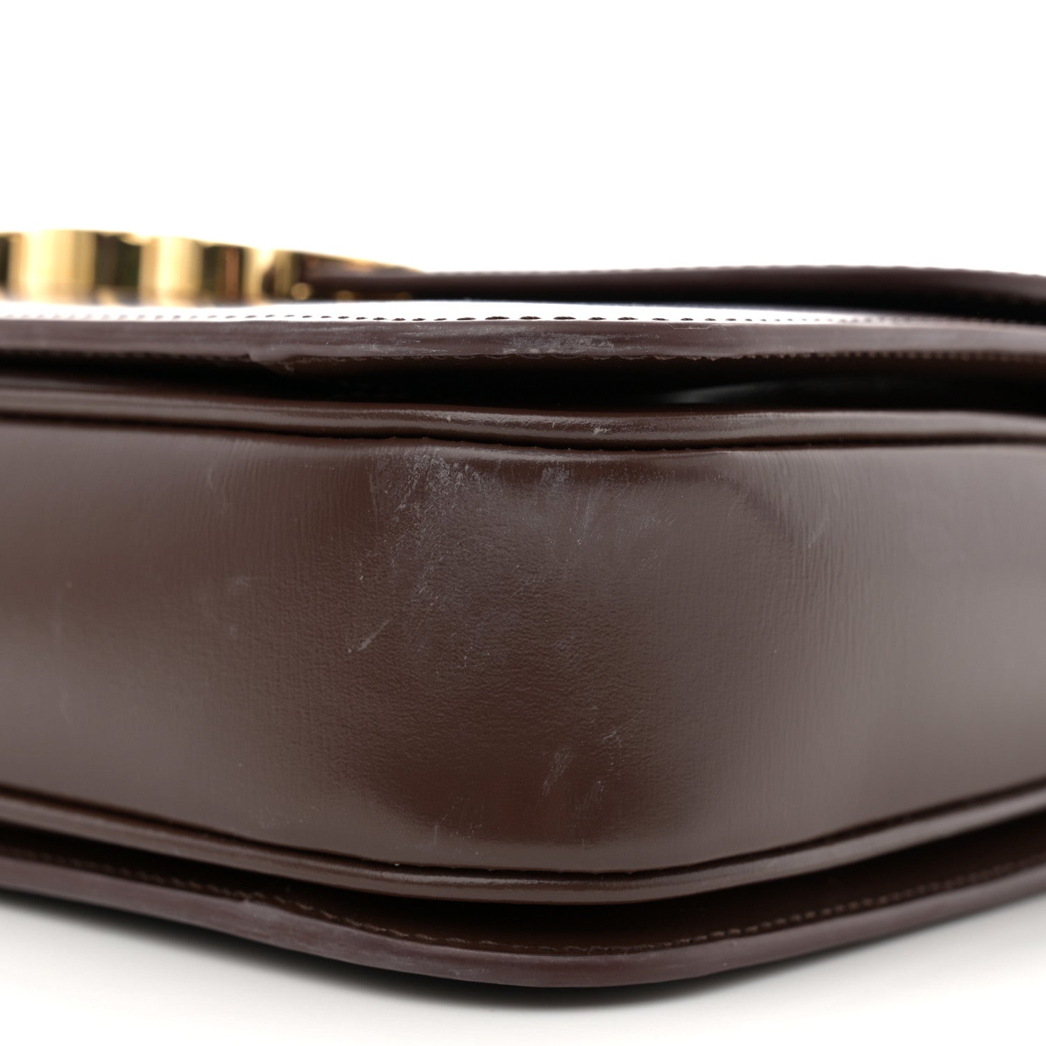 Celine Shiny Calfskin Medium Triomphe Chestnut 11 of 11