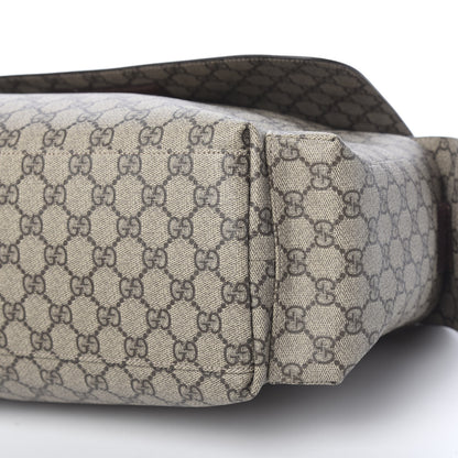 Gucci GG Supreme Monogram Selleria Calfskin Messenger Diaper Bag Beige Ebony Cocoa Dark Chocolate 11 of 11