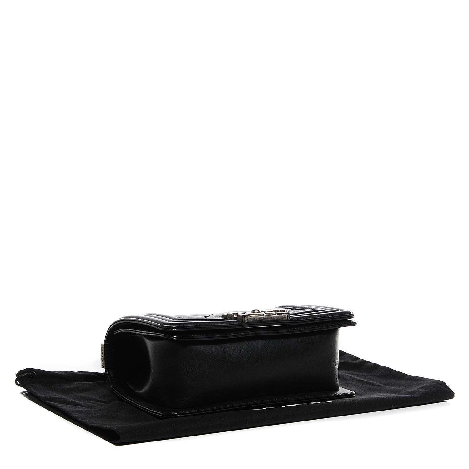 Chanel Calfskin Double Stitch Small Boy Flap Black 4 of 9