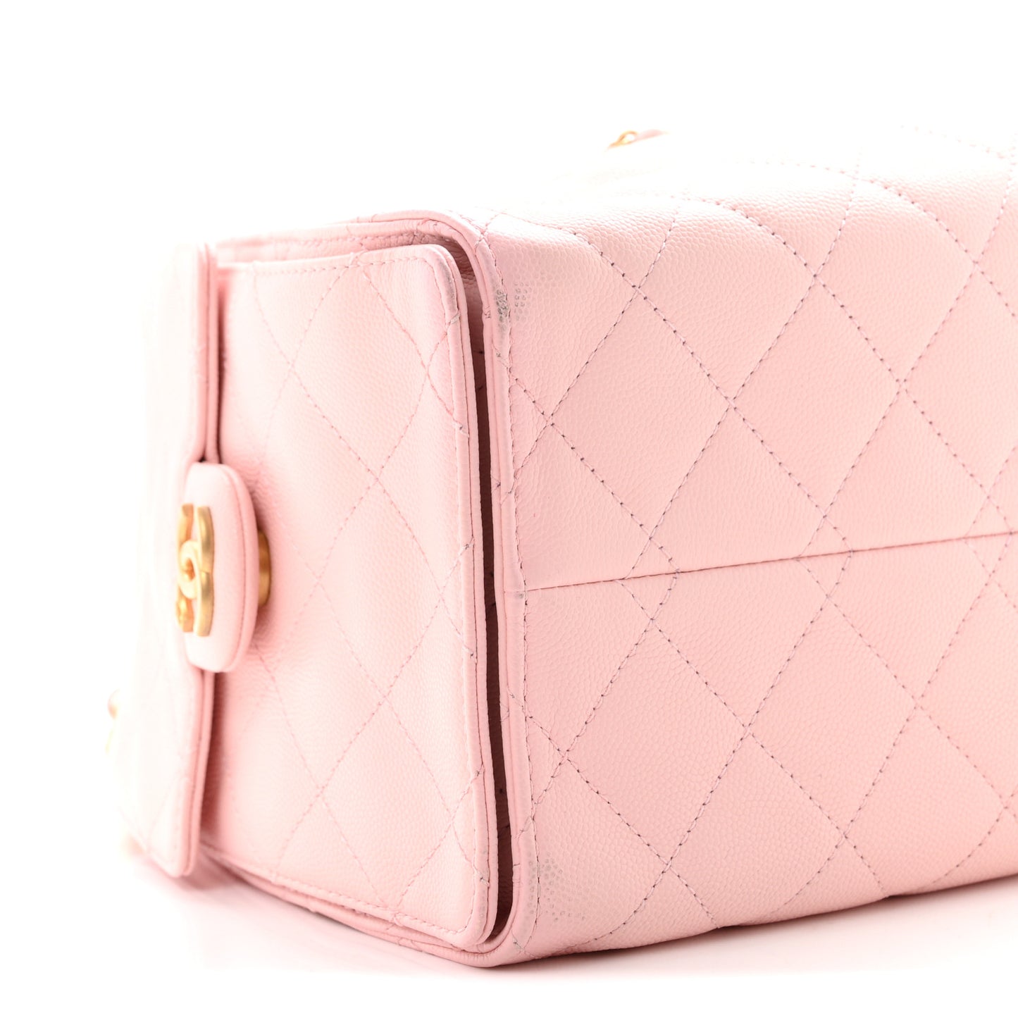 Caviar Quilted Small Chanel 25 Handbag Light Pink