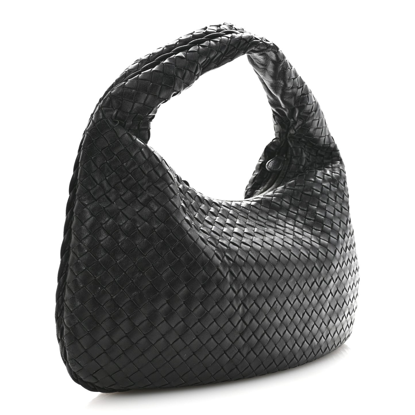 Nappa Intrecciato Medium Veneta Hobo Black