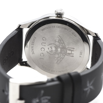 Gucci Stainless Steel Calfskin 38mm G-Timeless Bee Star Hologram Quartz Watch Black 6 of 8