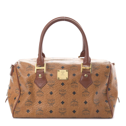 MCM Visetos Essential Boston Bag Cognac 1 of 12