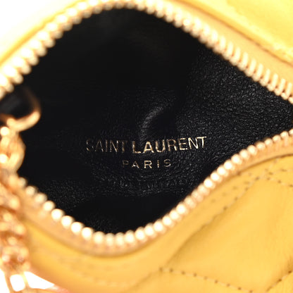 Saint Laurent Quilted Lambskin Berlingo Bag Charm Sunflower 5 of 6