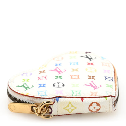 Louis Vuitton Monogram Multicolor Coeur Heart Coin Purse White 4 of 8