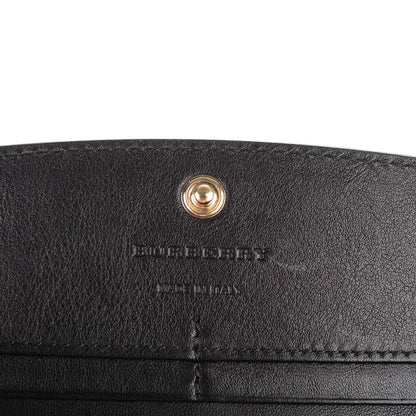 Burberry Calfskin Horseferry Check Porter Continental Wallet Black 6 of 7