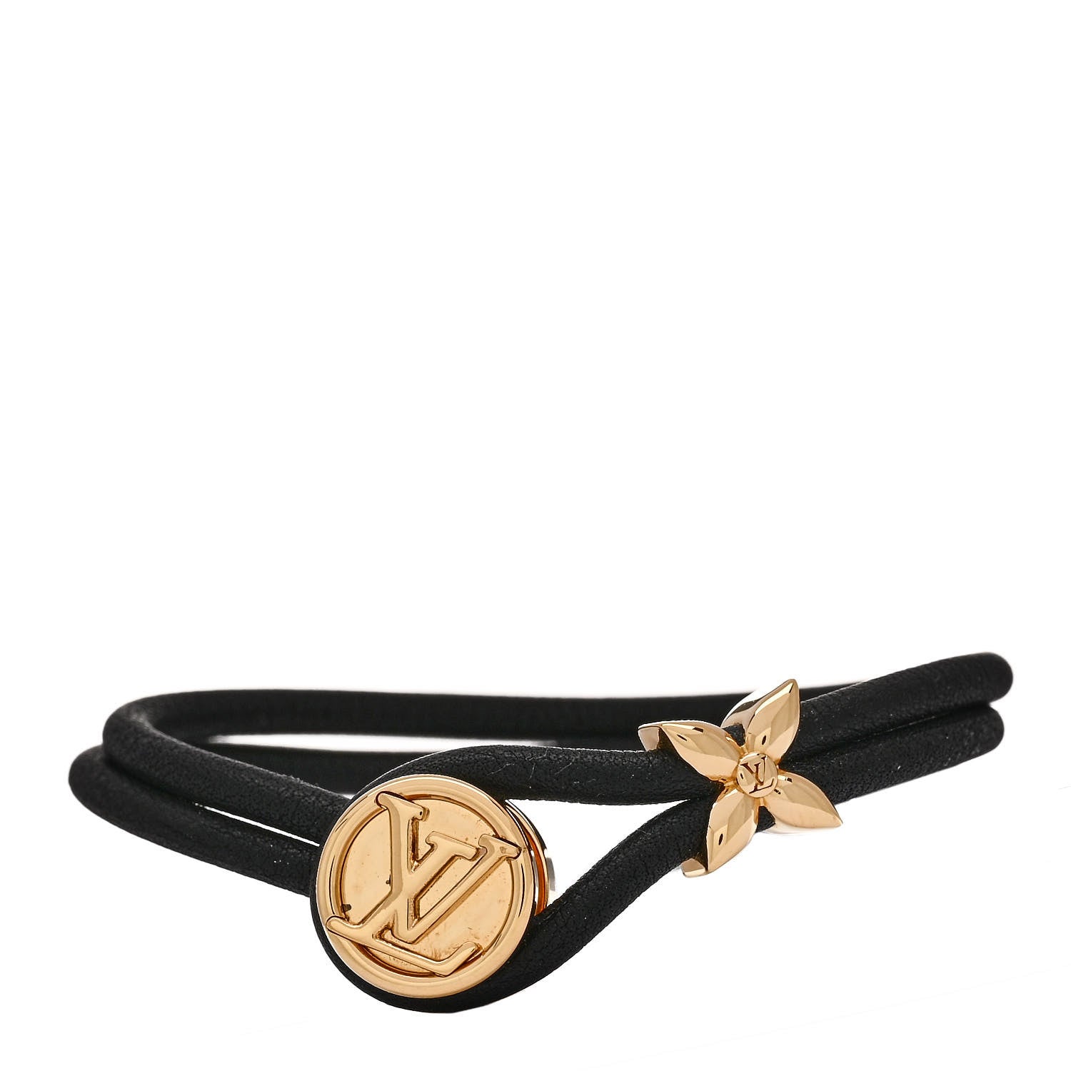 Louis Vuitton Calfskin Keep A Secret Bracelet 17 Black 1 of 4