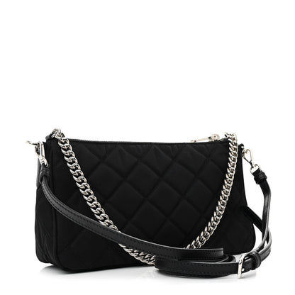 Prada Nylon Tessuto Impuntu Quilted Crossbody Bag Black 3 of 11