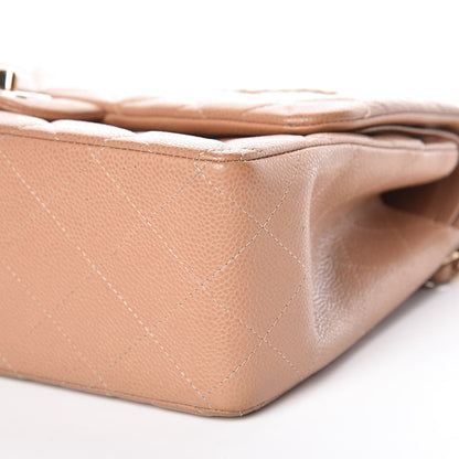 Chanel Caviar Quilted Jumbo Double Flap Beige Clair 6 of 13