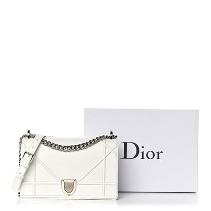 Christian Dior Calfskin Medium Diorama Flap Bag Off White 12 of 12