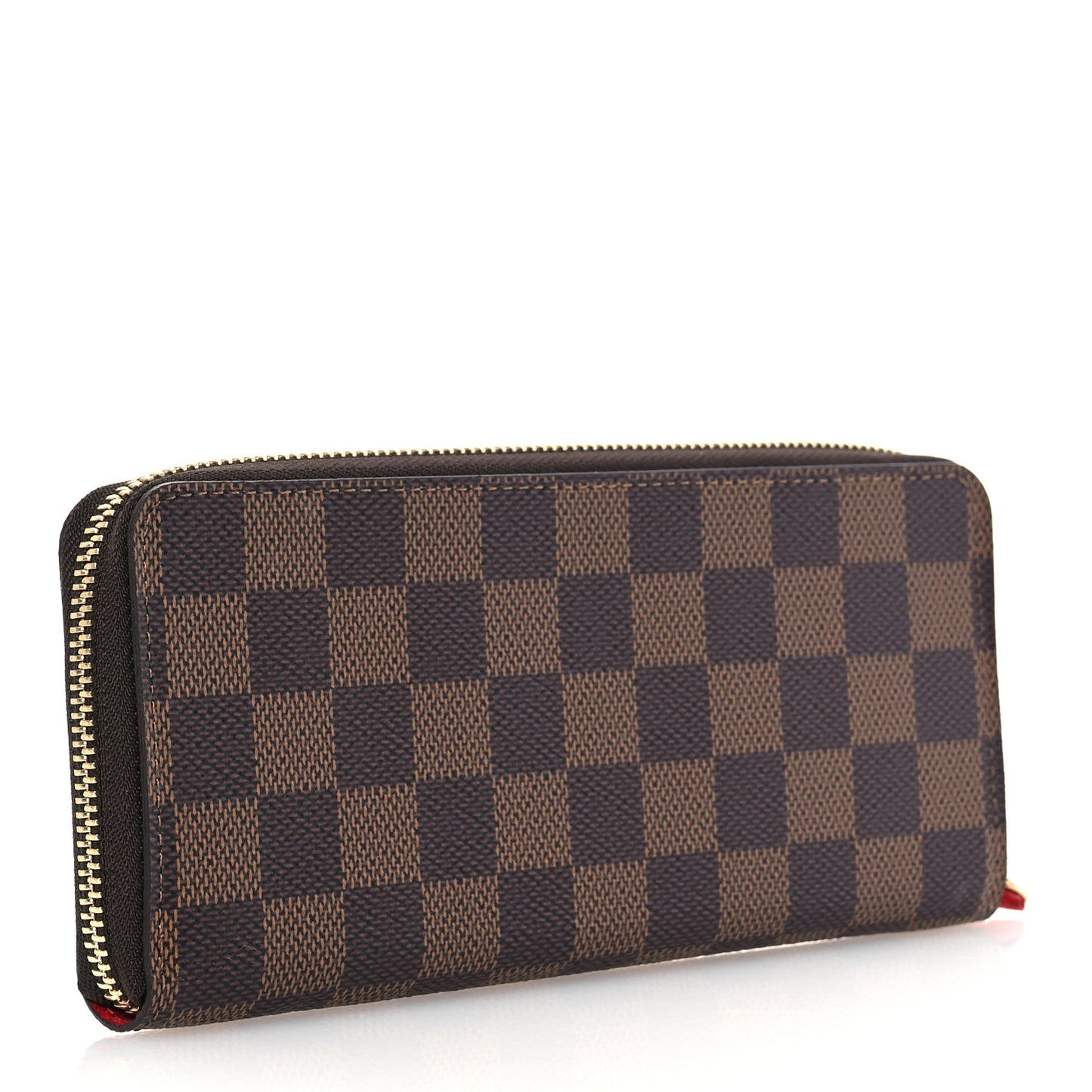 Damier Ebene Clemence Wallet Cherry