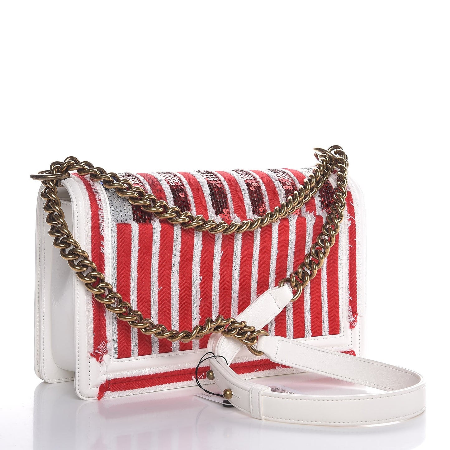 Sequin Canvas New Medium Cuba Boy Flap White Blue Red
