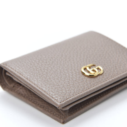 Gucci Pebbled Calfskin GG Marmont Card Case Porcelain Rose 5 of 8