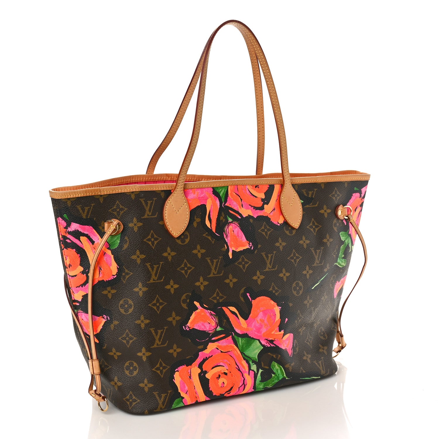 Louis Vuitton Monogram Roses Neverfull MM 3 of 8