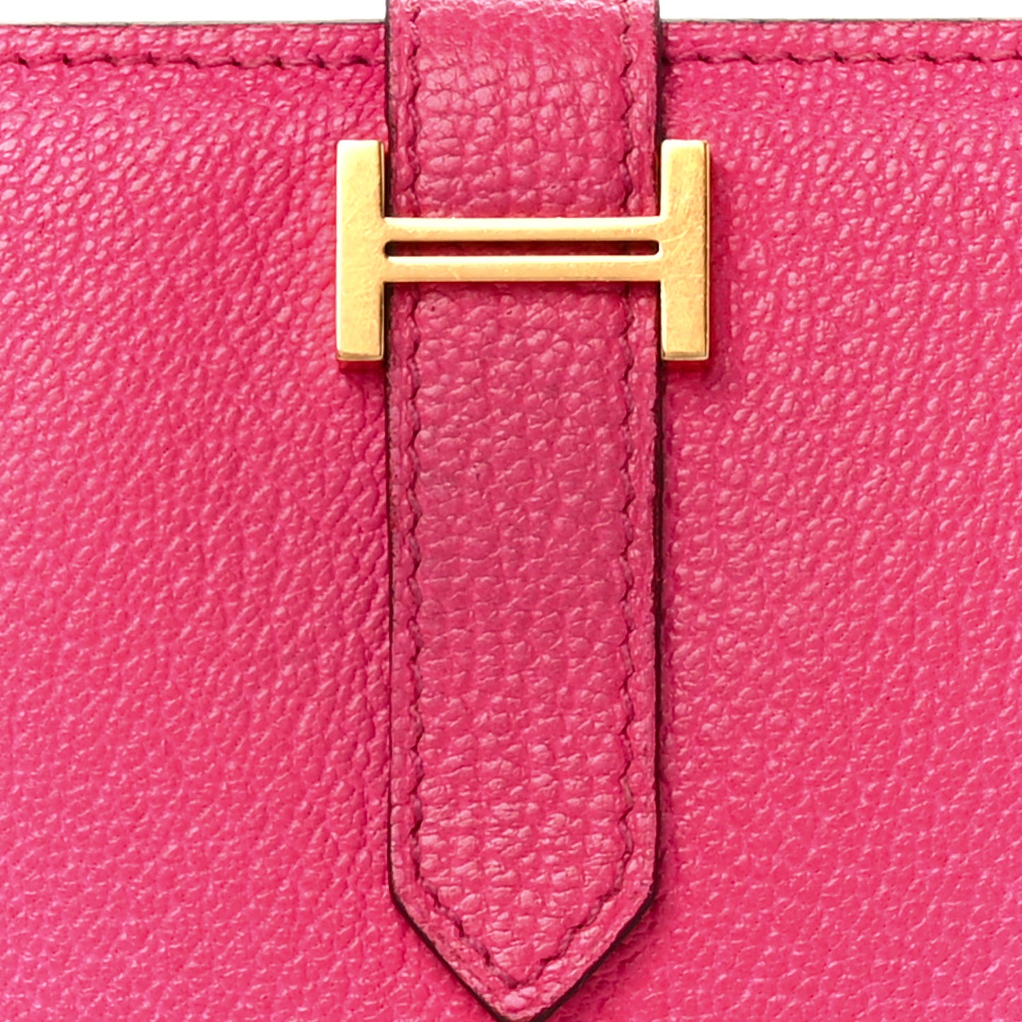 Chèvre Mysore Bearn Gusset Wallet Rose Shocking