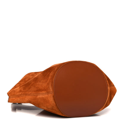 Khaite Suede Calfskin Mini Lotus Tote Caramel 4 of 8