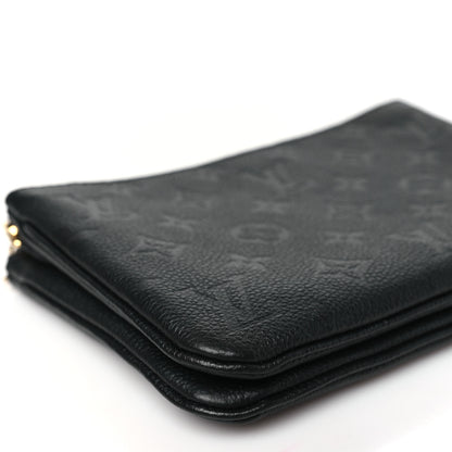 Louis Vuitton Empreinte Double Zip Pochette Black 9 of 12