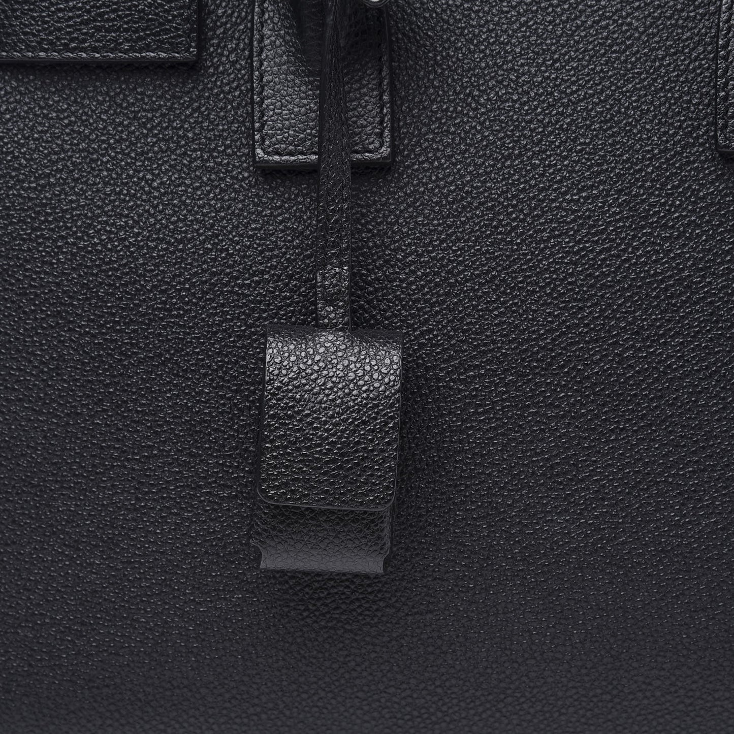 Grained Calfskin Baby Sac De Jour Black