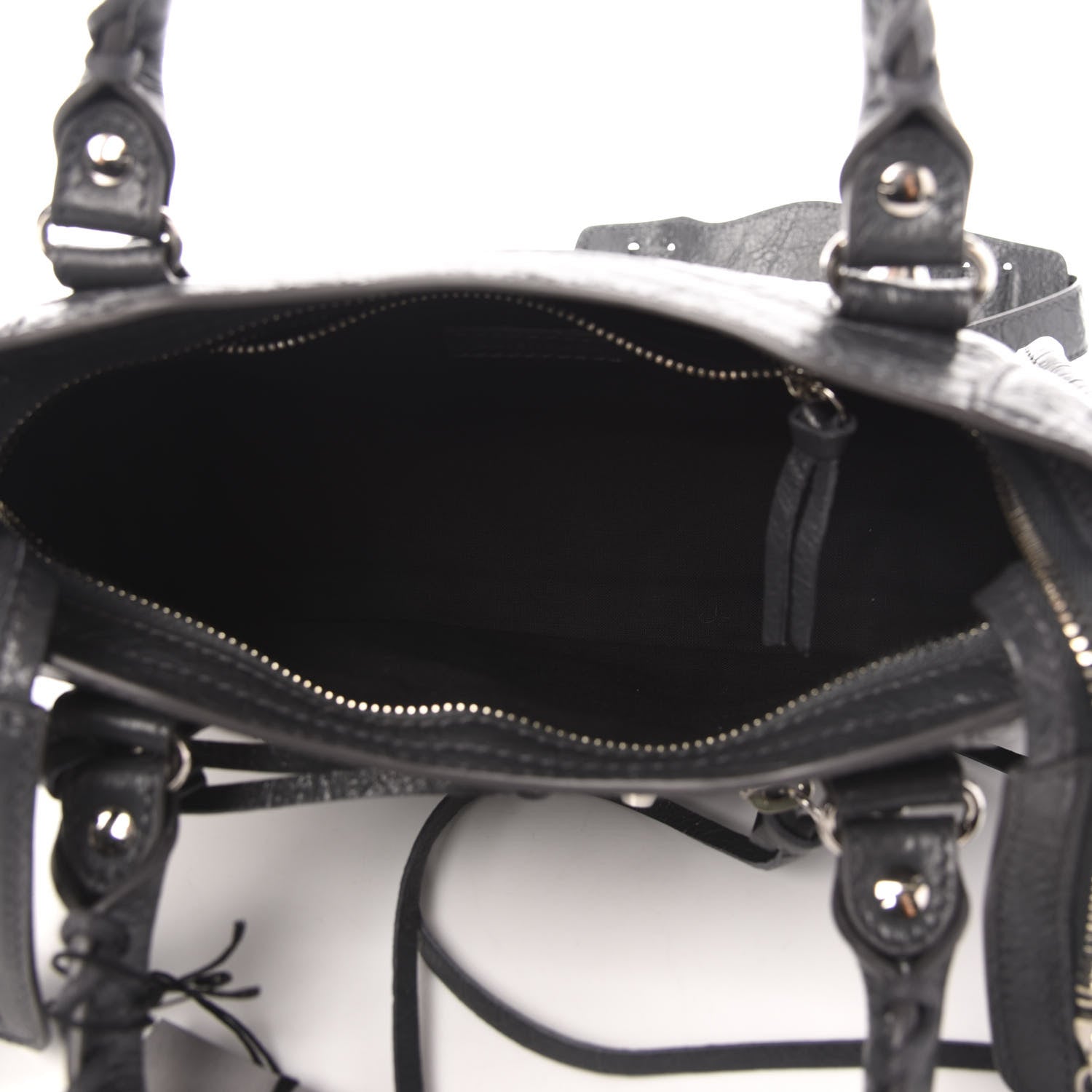 Balenciaga Agneau Classic Silver Hardware Mini City Gris Fossile 6 of 12