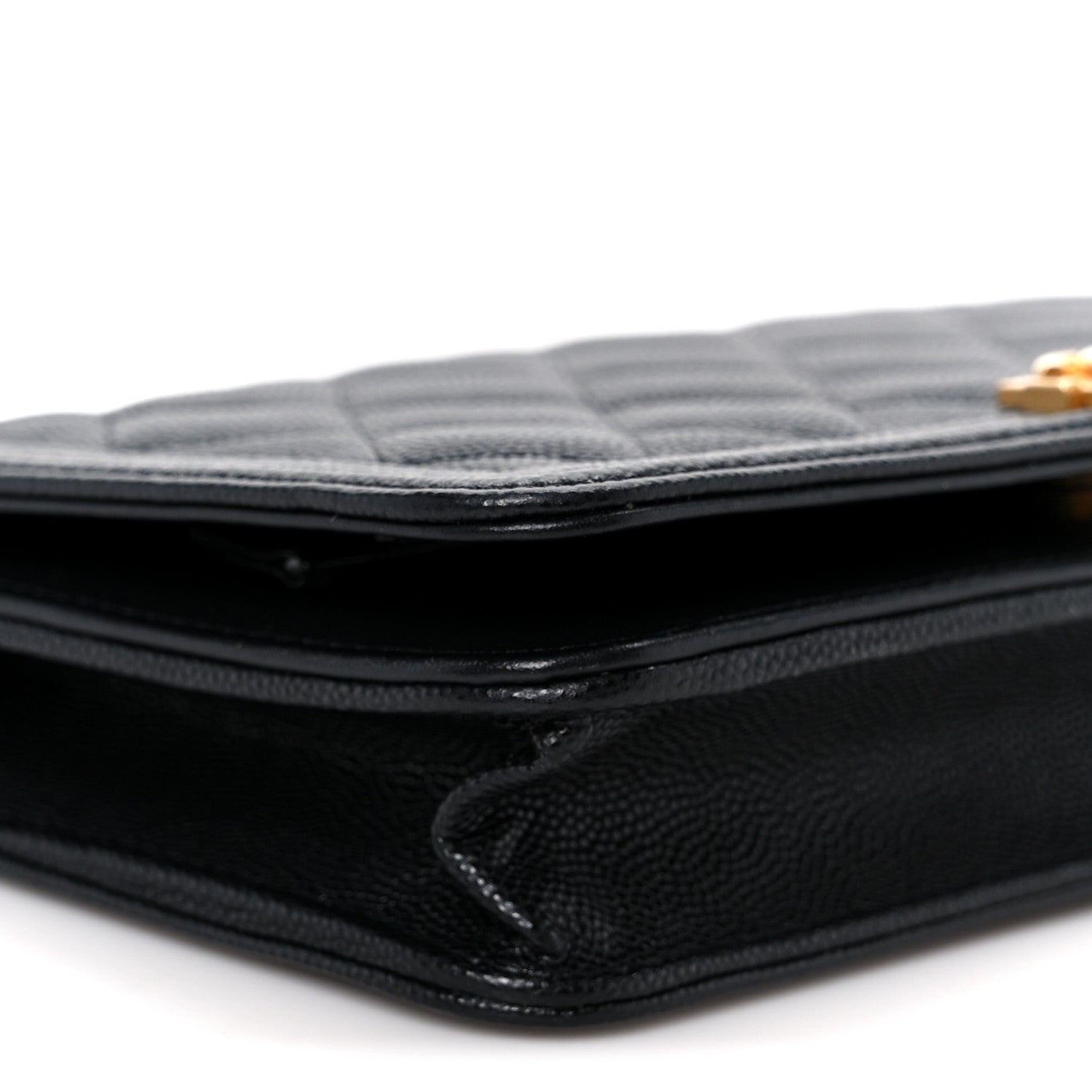 Chanel Caviar Quilted Boy Wallet On Chain WOC Black 10 of 13