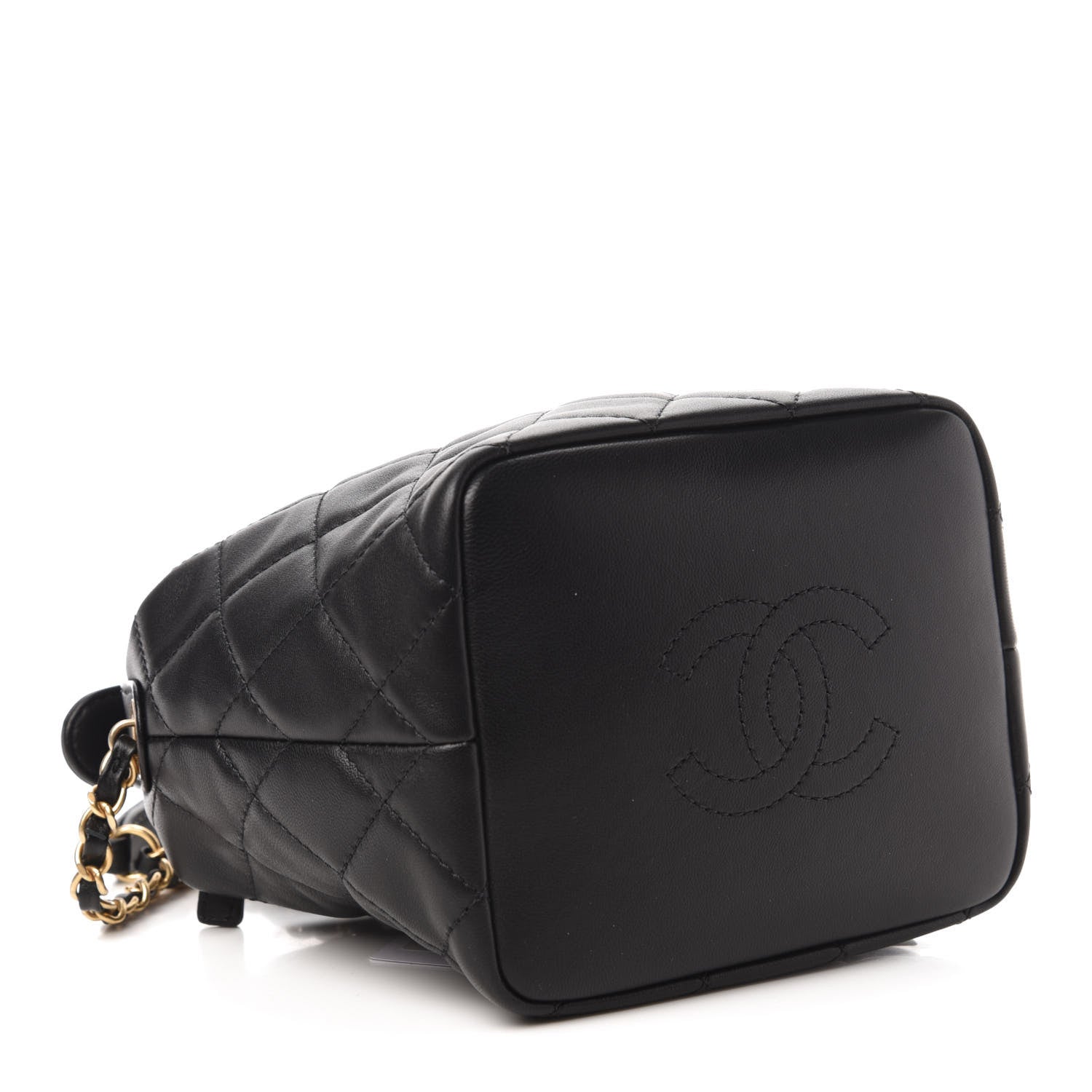 Chanel Lambskin Quilted Small Perfect Meeting Hobo Black 4 of 10