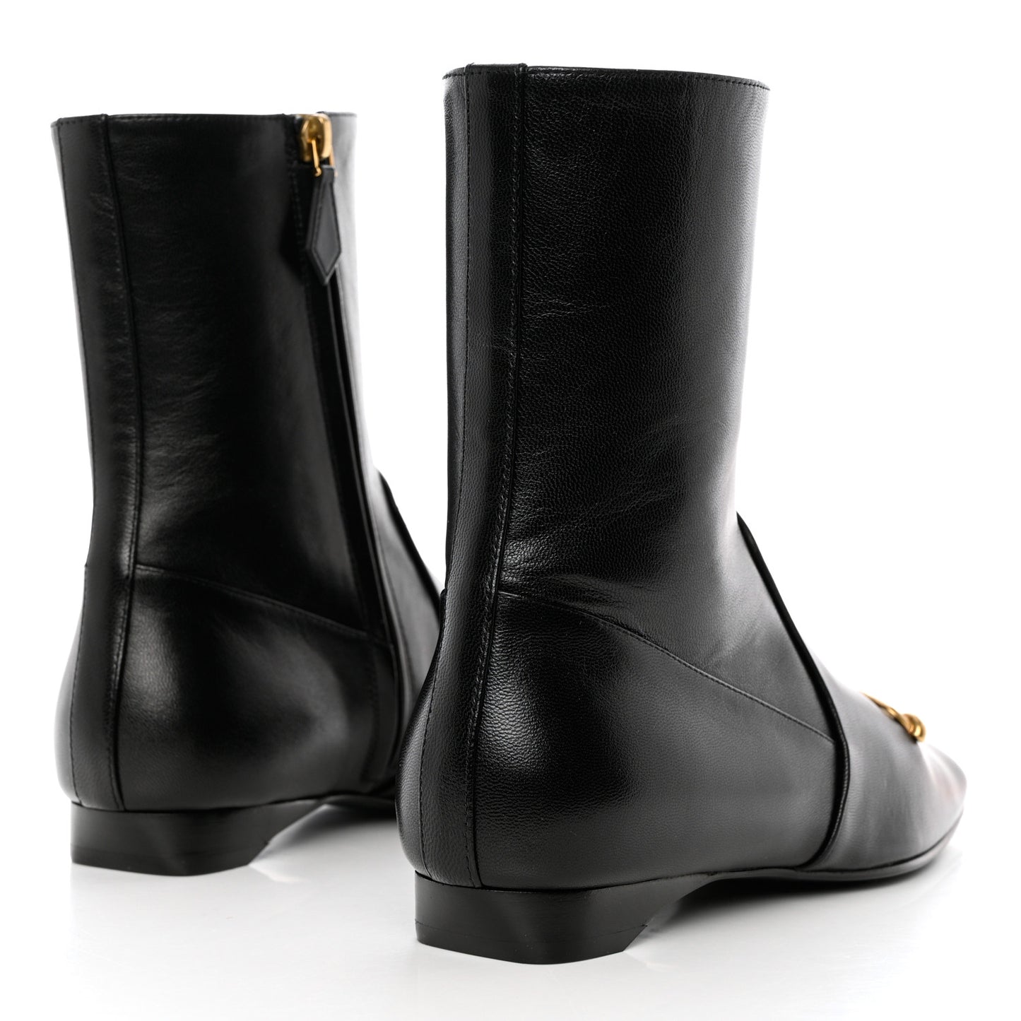 Goatskin Dora Ankle Boots 38 Black